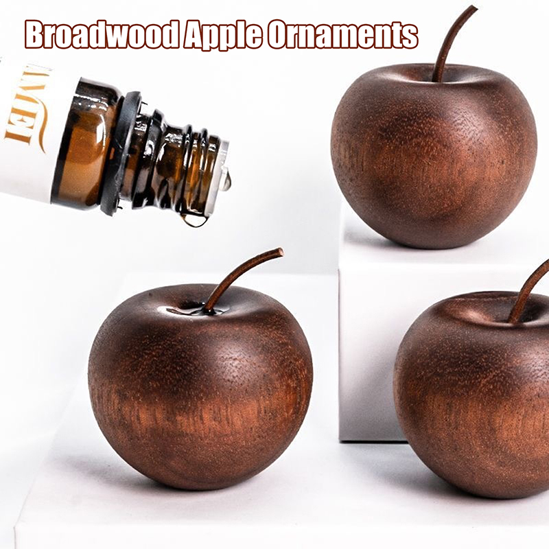 Home Bathroom Essentials - 1/3 Set Of Wooden Apple Shaped