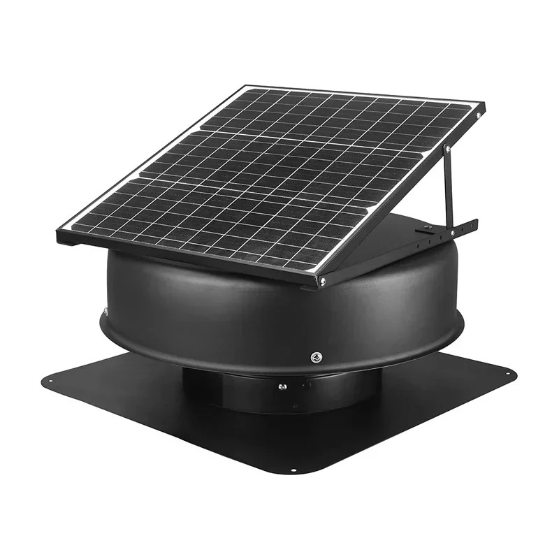 Solar Powered Attic Roof Black - Home Bathroom Vent Fans ulasan dan harga