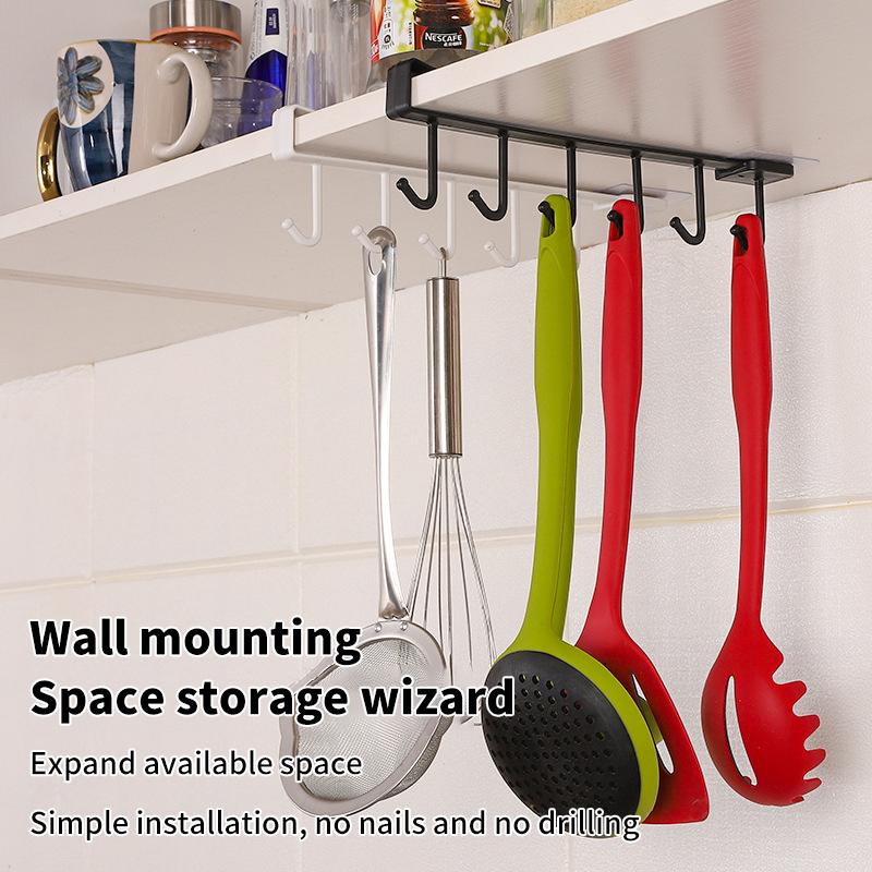 6 Hooks Storage Shelf Plastic  - Jet Home Bathroom Accessories ulasan dan harga