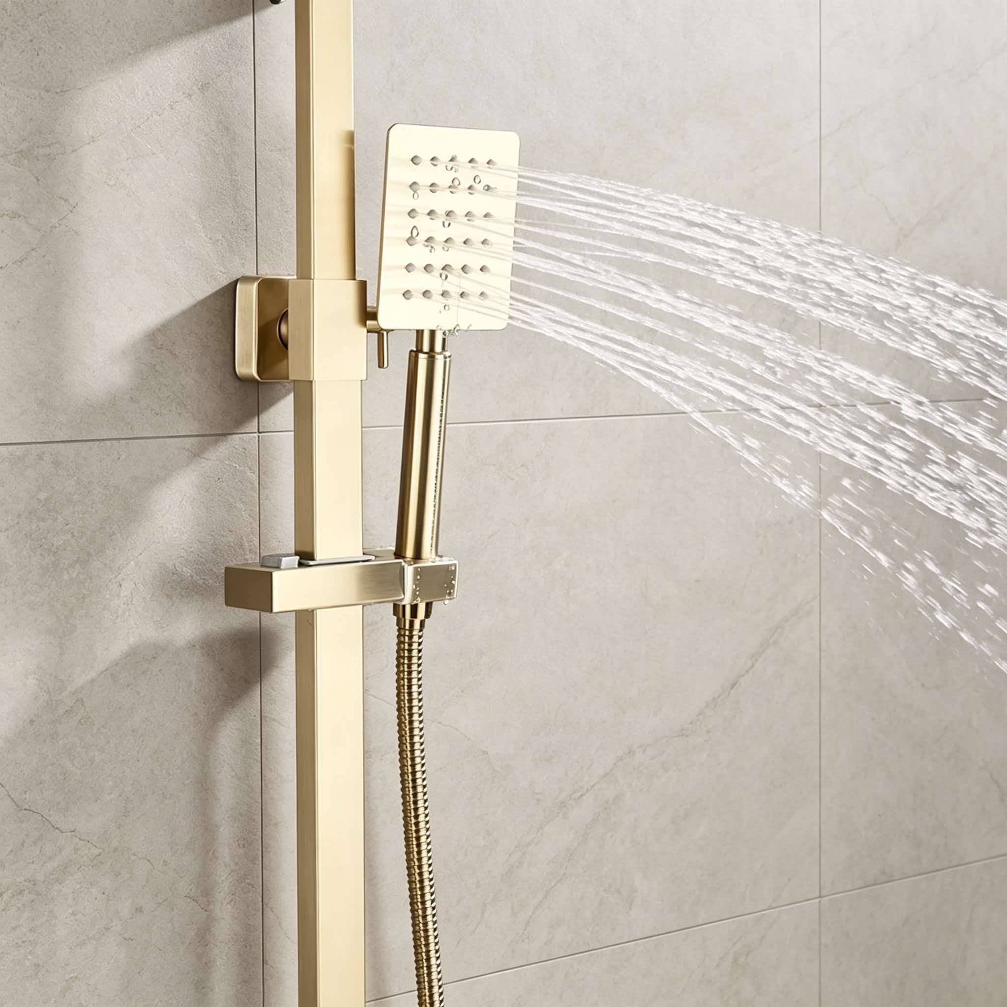 Gold shower set stainless stee - Home Bathroom Faucets ulasan dan harga