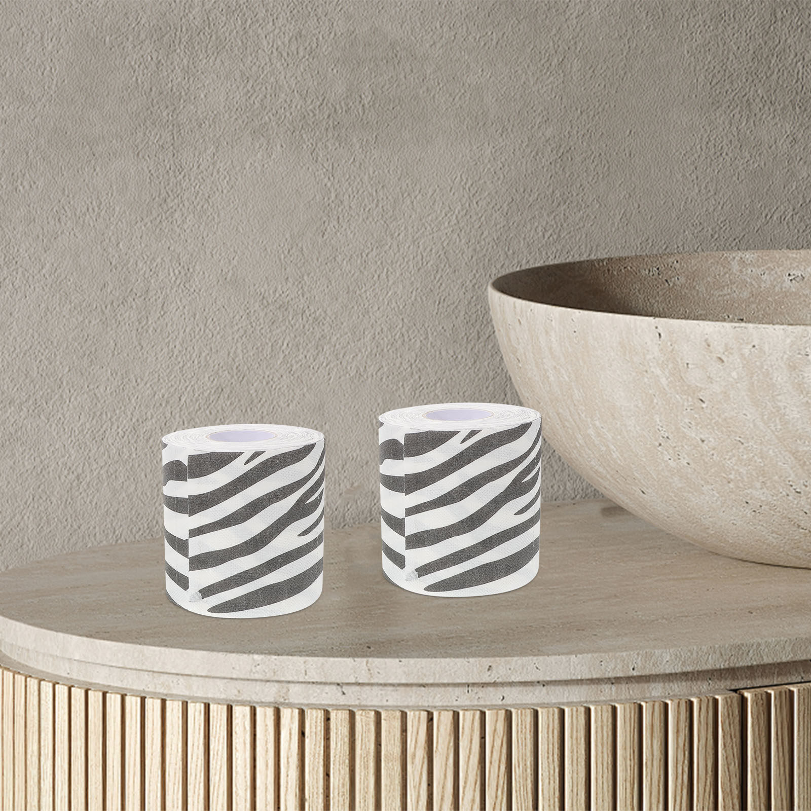 2Pcs Zebra Print Toilet Paper  - Home Bathroom Essentials ulasan dan harga