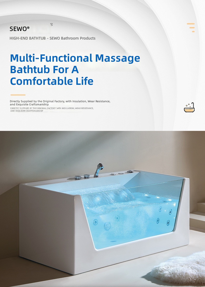 Acrylic Massage Bathtub, Smart - Home Bathroom Jacuzzi Tub ulasan dan harga