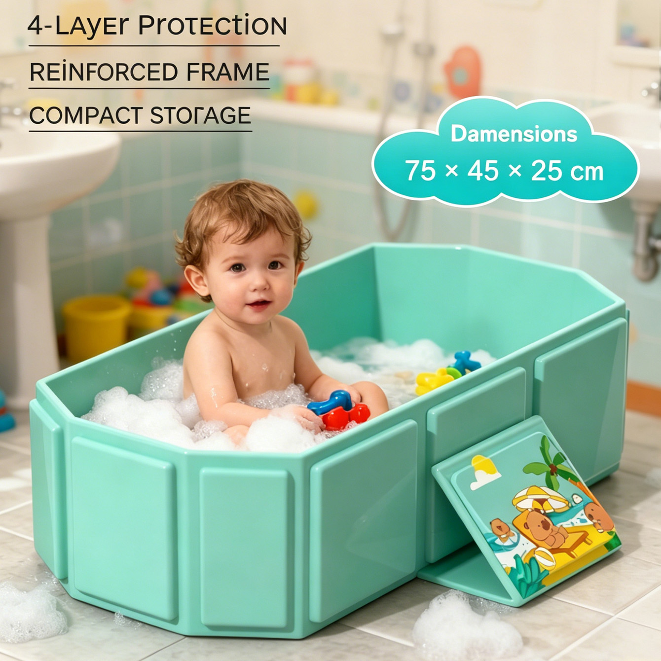 1PC Foldable Bathtub Portable  - Home Bathroom Tub ulasan dan harga