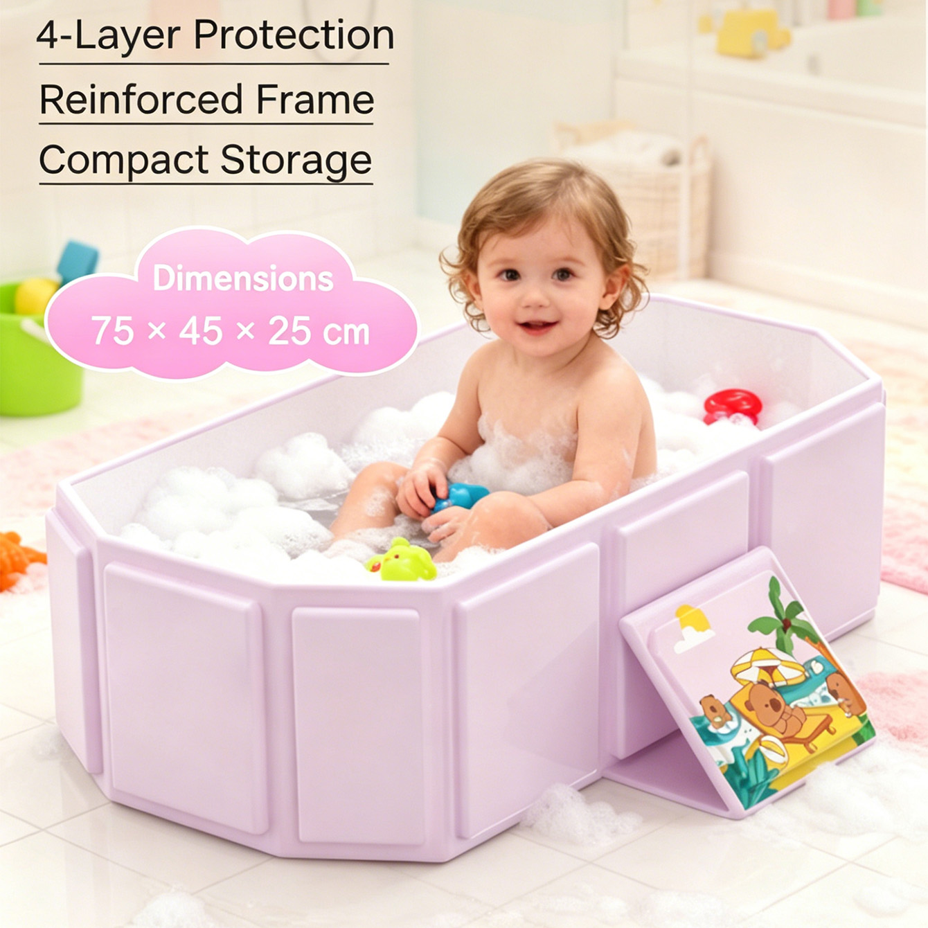 1PC Foldable Bathtub Portable  - Home Bathroom Tub ulasan dan harga
