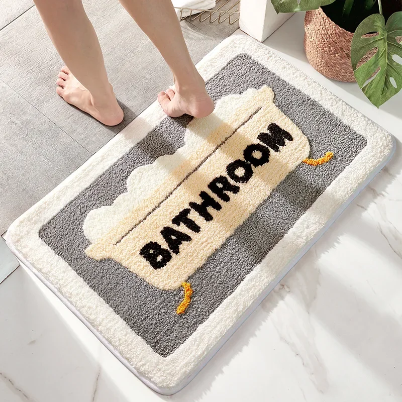 Bath Mat Non Slip Soft Faux Wo - Home Bathroom Tub ulasan dan harga