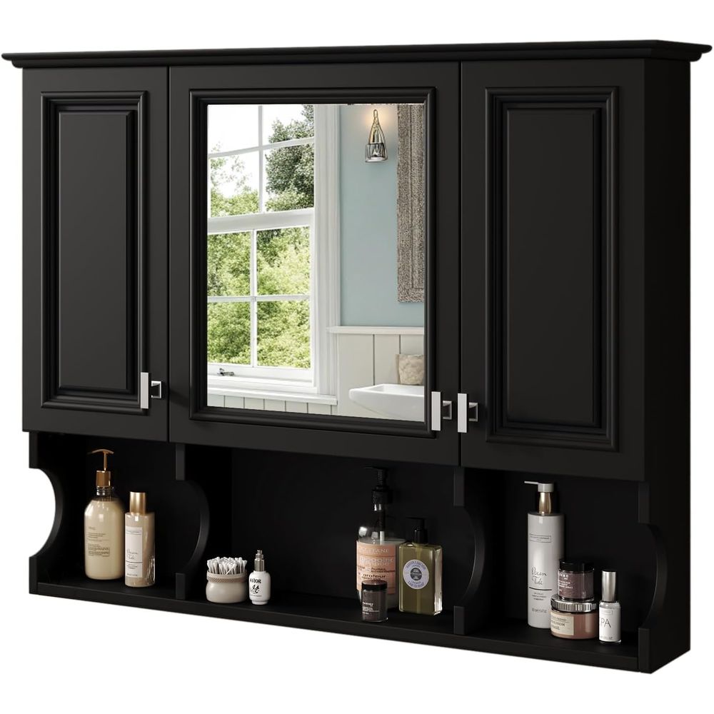 Bathroom Wall Cabinet with Mir - Home Bathroom Shelf ulasan dan harga