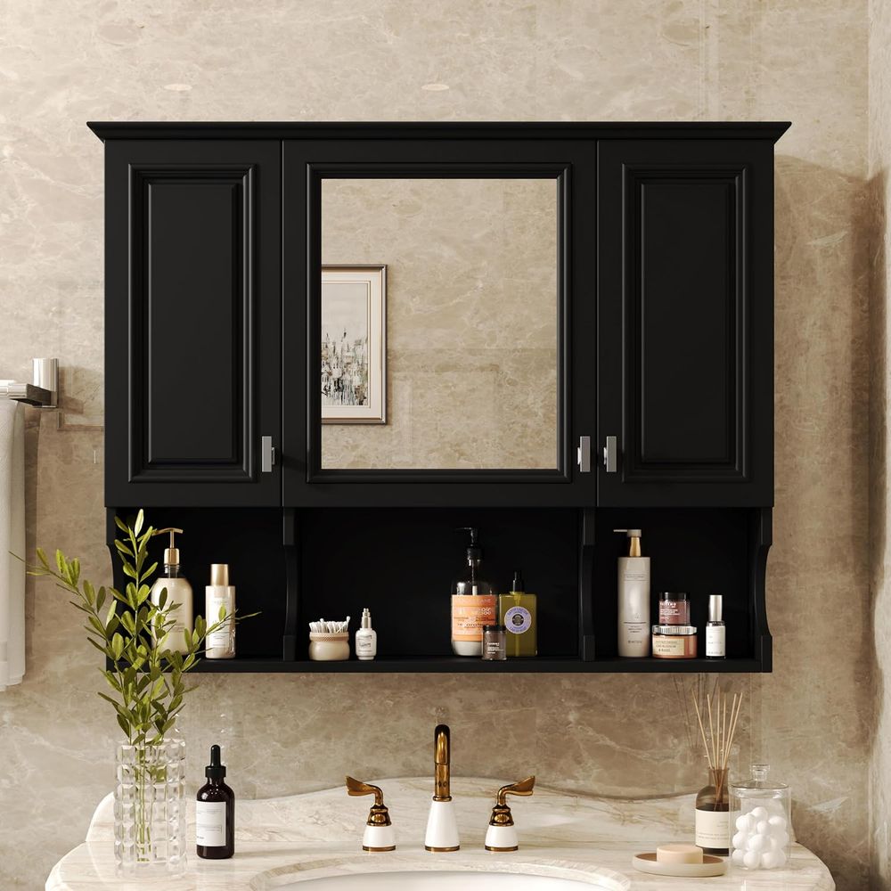 Bathroom Wall Cabinet with Mir - Home Bathroom Shelf ulasan dan harga