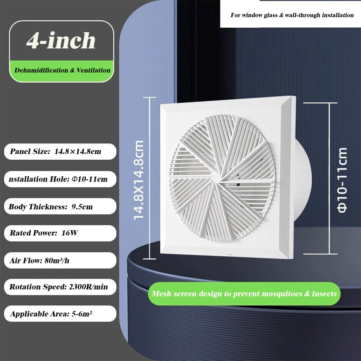 4/6/8 Inch Mosquito Proof Wind - Home Bathroom Vent Fans ulasan dan harga