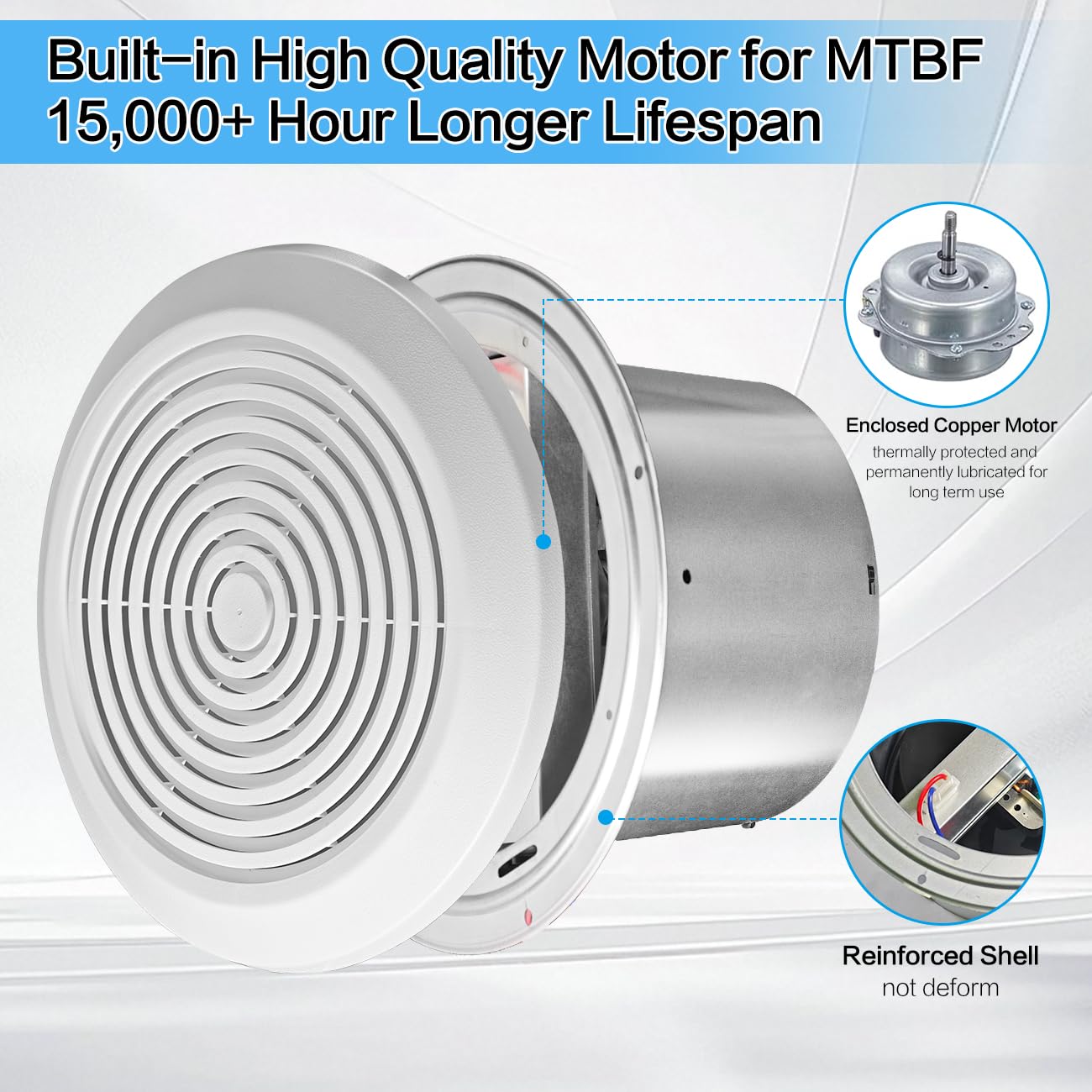 V2262-50 7 Inch Bathroom Exhau - Home Bathroom Vent Fans ulasan dan harga