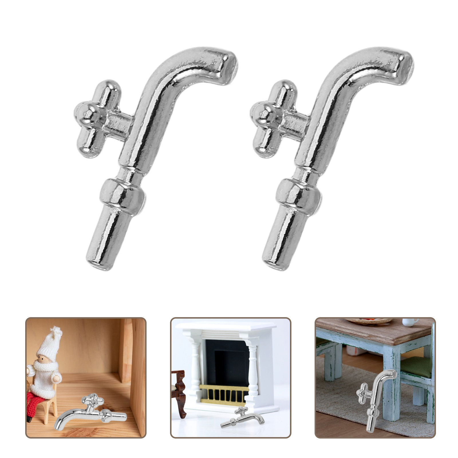 10Pcs Miniature Faucet Dollhou - Home Bathroom Faucets ulasan dan harga