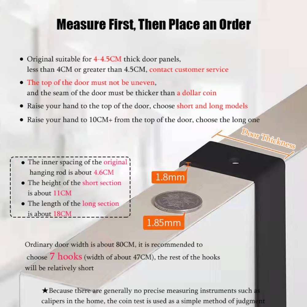 Hooks Over The Door 6 Hooks Cl - Home Bathroom Essentials ulasan dan harga