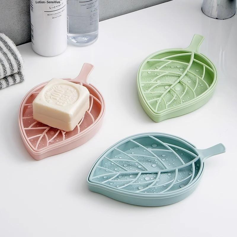 Leaf-Shaped Soap Dish 2 Layers - Jet Home Bathroom Accessories ulasan dan harga