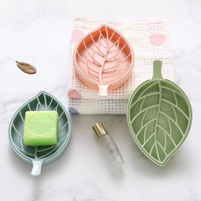 Leaf-Shaped Soap Dish 2 Layers - Jet Home Bathroom Accessories ulasan dan harga