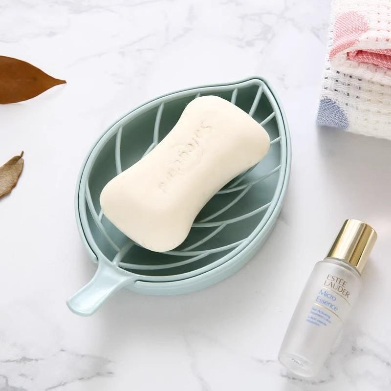 Leaf-Shaped Soap Dish 2 Layers - Jet Home Bathroom Accessories ulasan dan harga