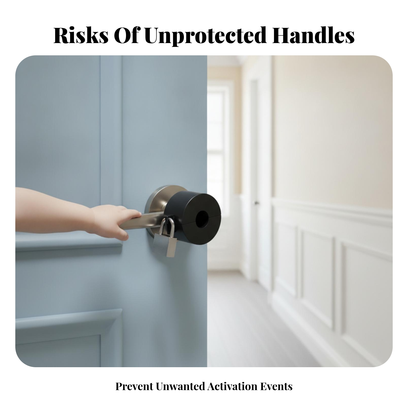 Door Knob Lockout Device Black - Home Bathroom Lock ulasan dan harga