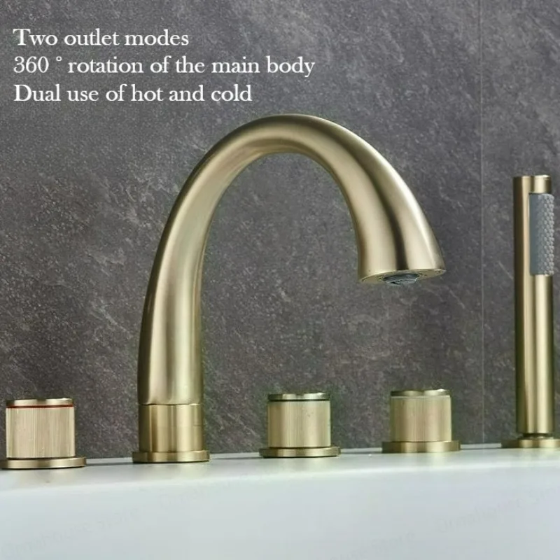 Brushed Gold Bathroom Faucet w - Home Bathroom Tub ulasan dan harga
