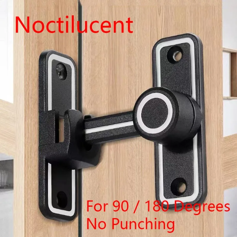 Black Luminous Barn Door Latch - Home Bathroom Lock ulasan dan harga