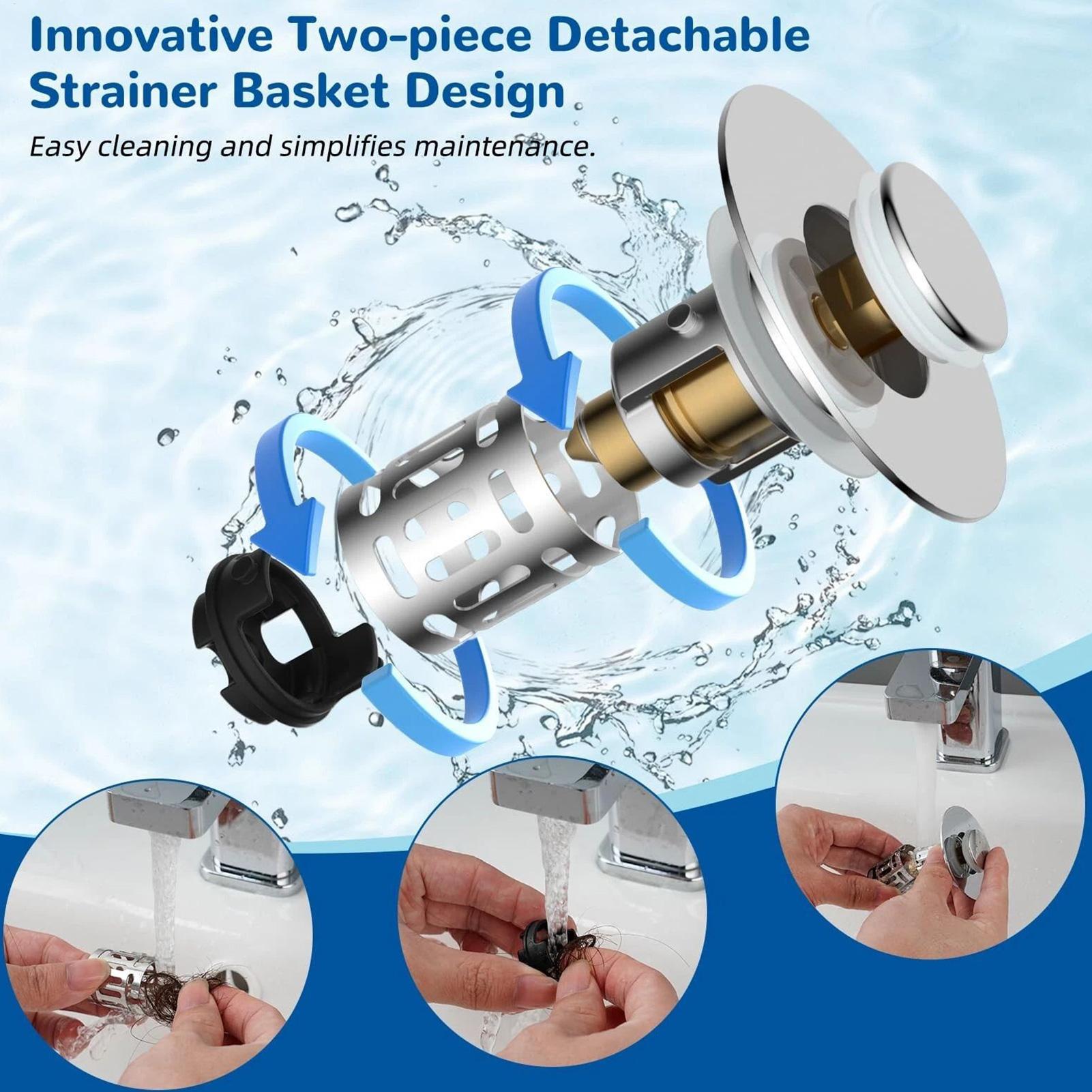 Sink Strainer Anti-Clogging Po - Home Bathroom Tub ulasan dan harga