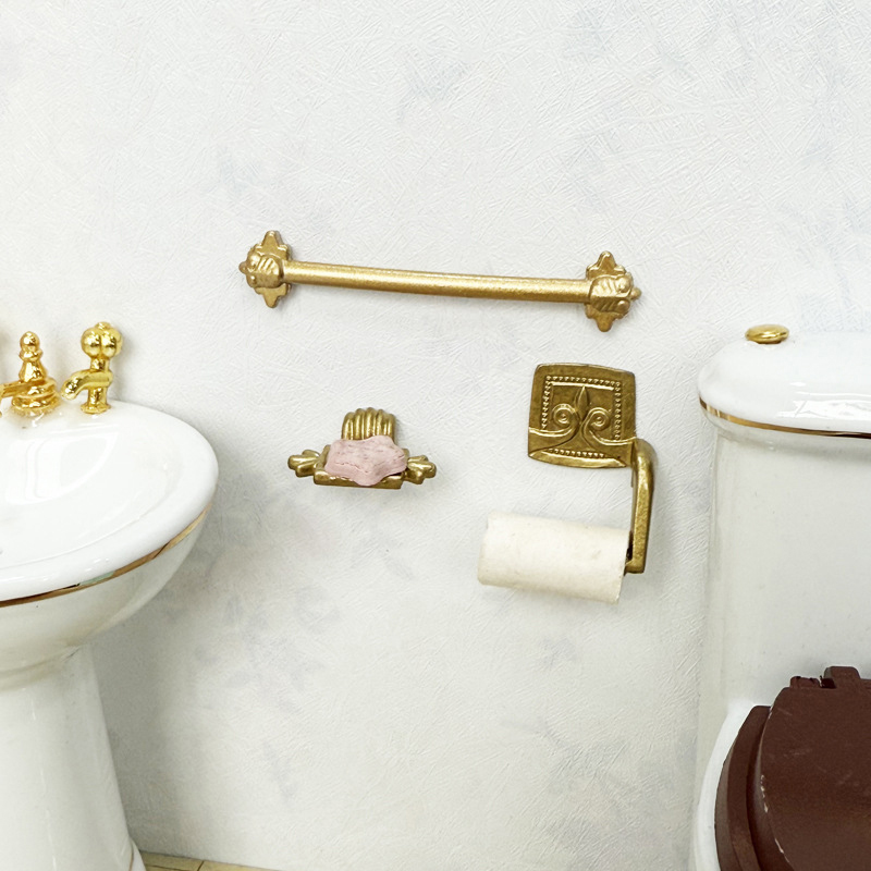 1/12 Dollhouse Simulation Pape - Jet Home Bathroom Accessories ulasan dan harga