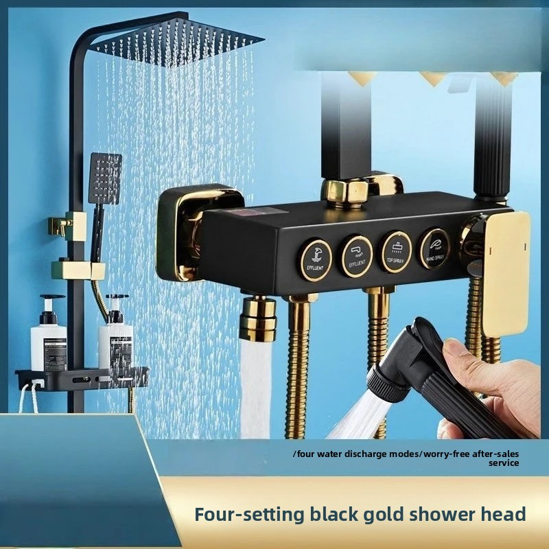 Black Gold Stainless Steel Sho - Home Bathroom Faucets ulasan dan harga