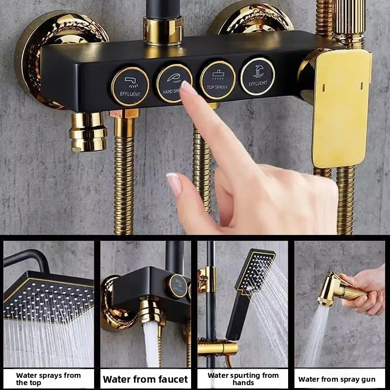 Black Gold Stainless Steel Sho - Home Bathroom Faucets ulasan dan harga