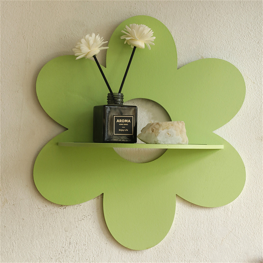Flower Shape Wall Storage Hold - Home Bathroom Shelf ulasan dan harga