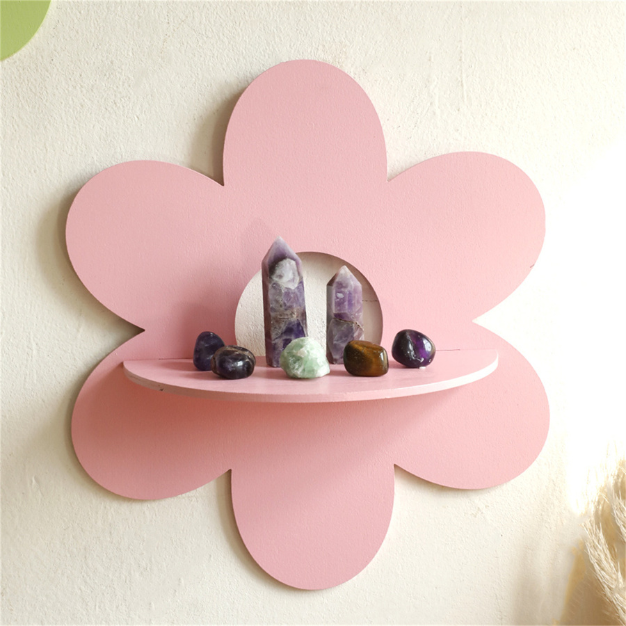 Flower Shape Wall Storage Hold - Home Bathroom Shelf ulasan dan harga