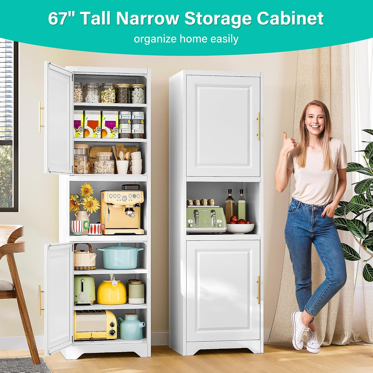 67 Inch Tall Narrow Storage Ca - Home Bathroom Shelf ulasan dan harga