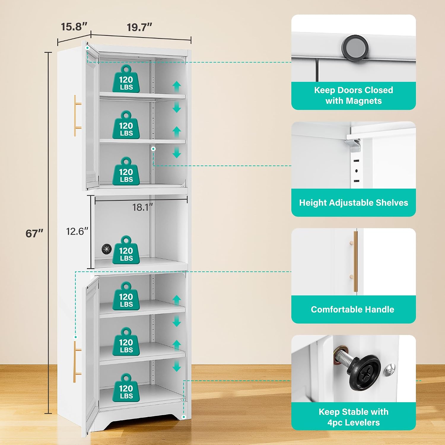 67 Inch Tall Narrow Storage Ca - Home Bathroom Shelf ulasan dan harga