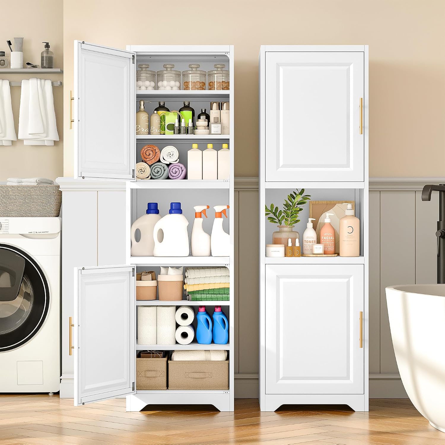 67 Inch Tall Narrow Storage Ca - Home Bathroom Shelf ulasan dan harga