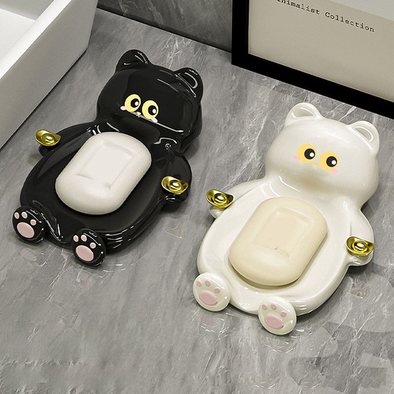 1pc Cute Cat Soap Dish, Creati - Jet Home Bathroom Accessories ulasan dan harga