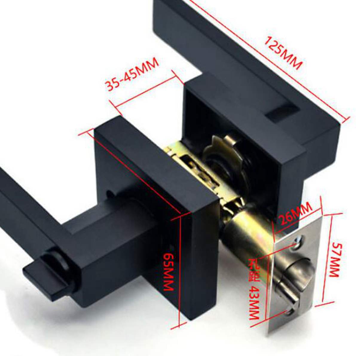 Black Door Handle Door Handle  - Home Bathroom Lock ulasan dan harga