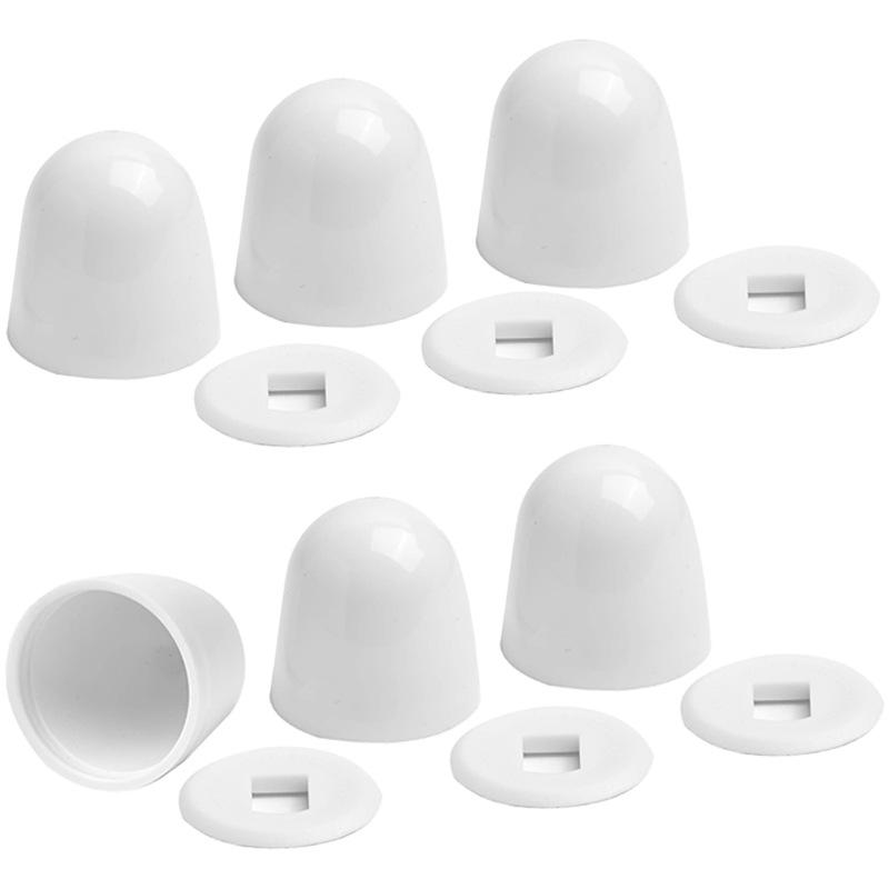 6pcs White Toilet Bolt Caps Fo - Jet Home Bathroom Accessories ulasan dan harga