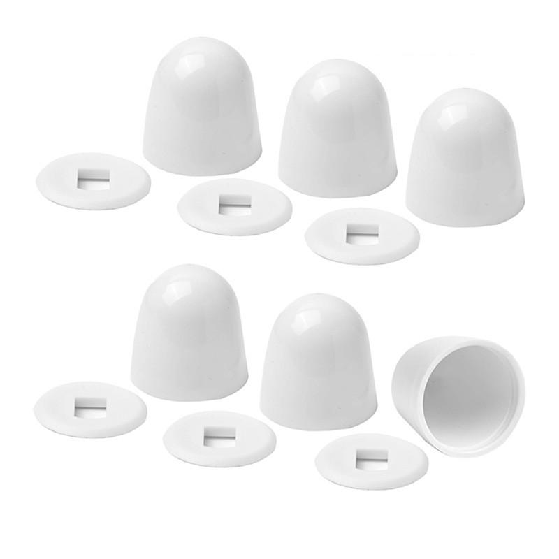 6pcs White Toilet Bolt Caps Fo - Jet Home Bathroom Accessories ulasan dan harga