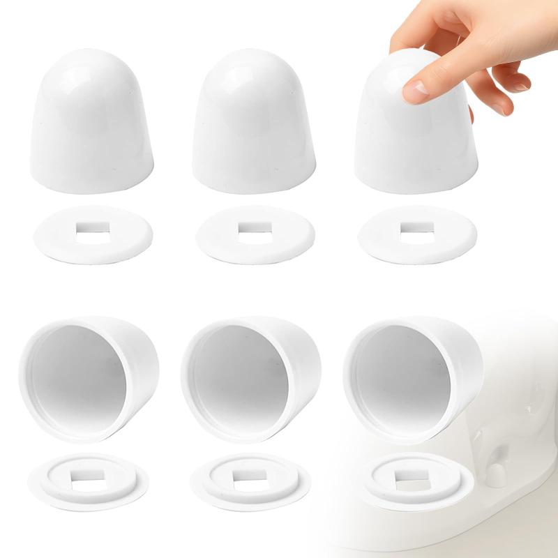6pcs White Toilet Bolt Caps Fo - Jet Home Bathroom Accessories ulasan dan harga