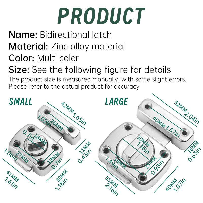 1pc Home Security Latch Rotate - Home Bathroom Lock ulasan dan harga