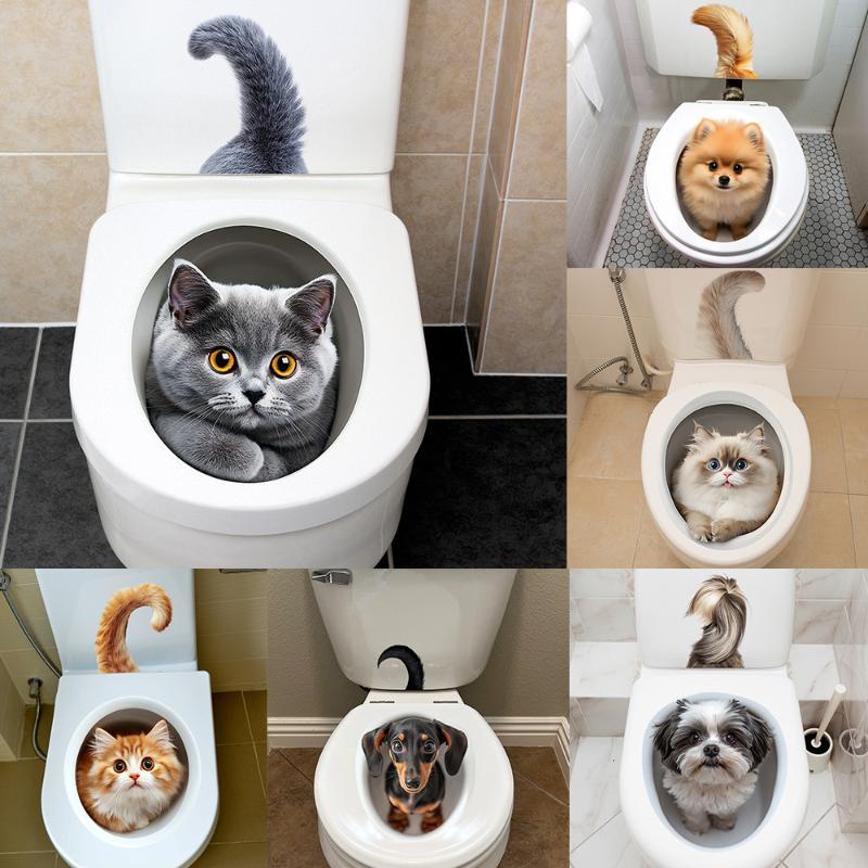 3D Effect Cute Animal Toilet S - Jet Home Bathroom Accessories ulasan dan harga