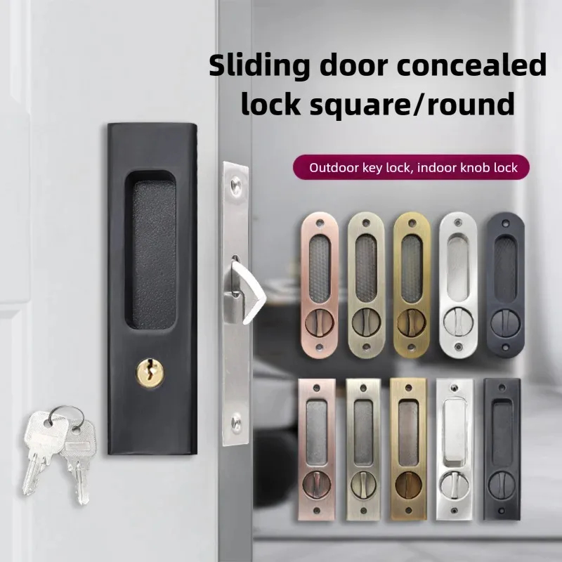 Heavy-Duty Black Sliding Door  - Home Bathroom Lock ulasan dan harga