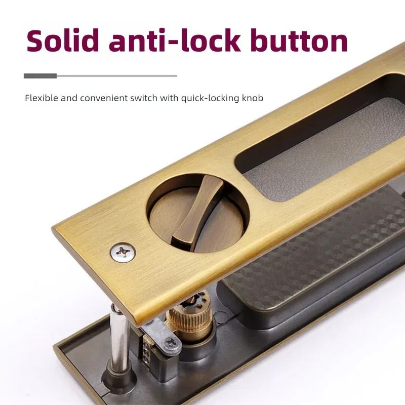 Heavy-Duty Black Sliding Door  - Home Bathroom Lock ulasan dan harga