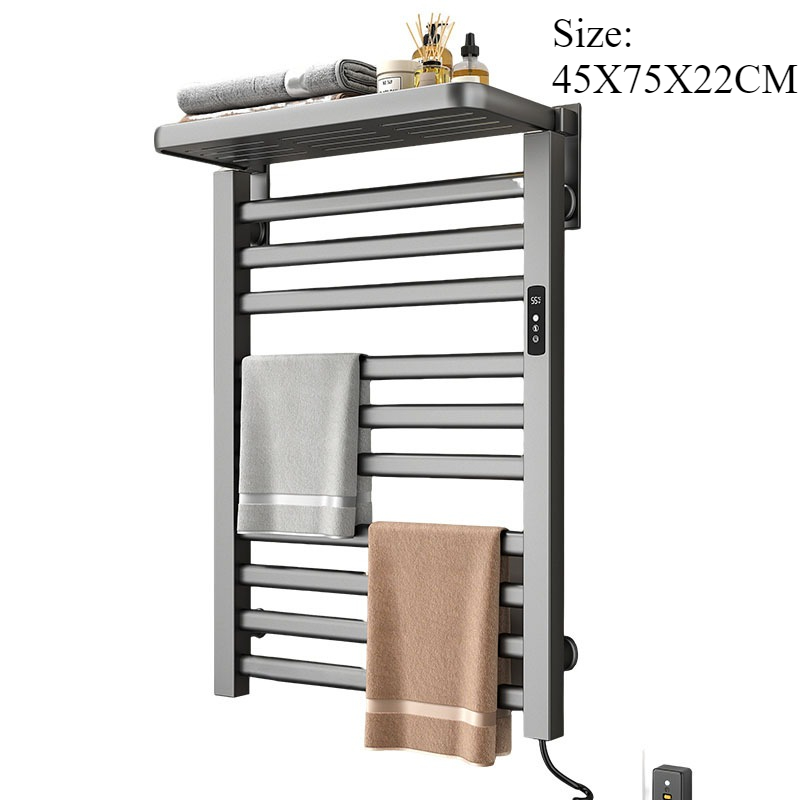 Metal Electric Heat Towel Rail - Home Bathroom Shelf ulasan dan harga