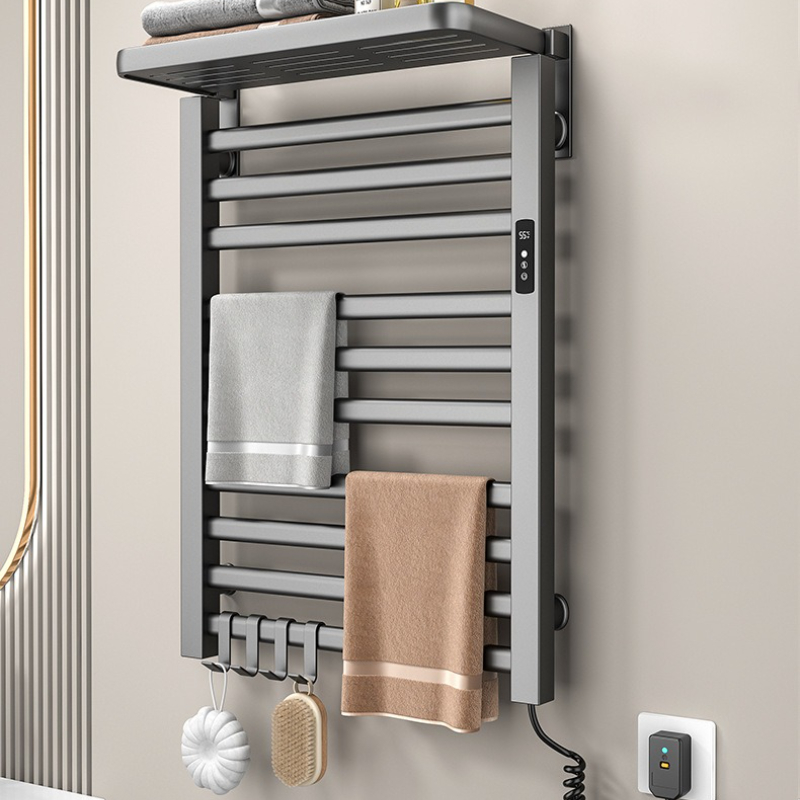 Metal Electric Heat Towel Rail - Home Bathroom Shelf ulasan dan harga