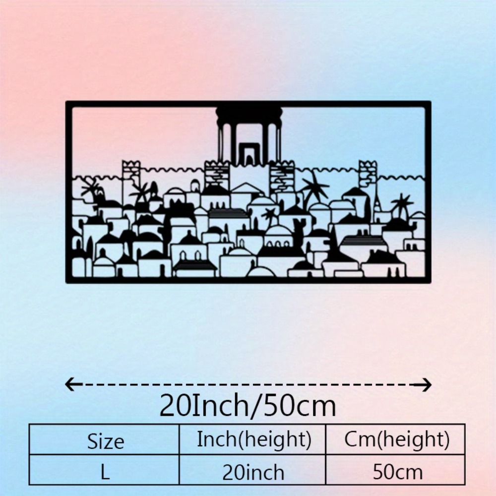 CIFBUY Metal Wall Art Jerusale - Home & Bathroom Building Products Pte Ltd ulasan dan harga
